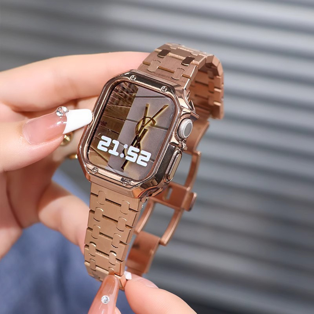 High Quality 22mm AP Edging Stainless Steel Watch Straps Replacement Wrist Watch Band for Samsung Huawei Garmin Smartwatches