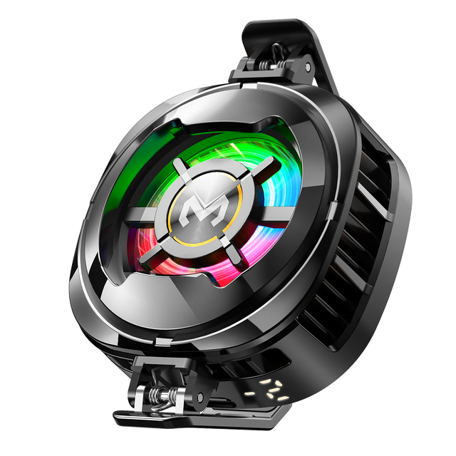 Digital Display Mobile Radiator Phone Cooling Fan Magnetic Suction RGB Light Semiconductor Refrigeration Phone Cooler