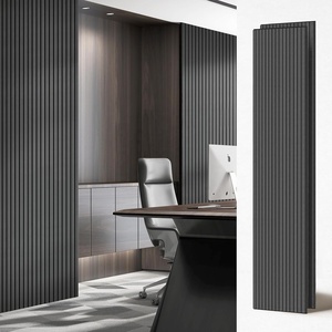 Paneles Acústicos Modernos de Listones de Madera, Roble Negro, Akupanel, Paneles Absorbentes de Sonido Minimalistas para Decoración de Paredes y Techos de Hogar y Oficina - Product Image 1