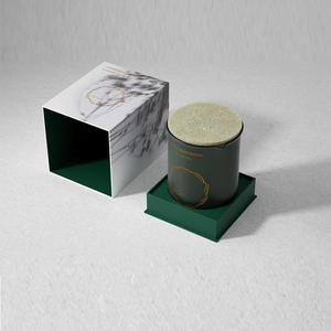 Custom Luxury Recycled Cardboard Gift Candle <b>Box</b> Matt Lamination UV Coating Embossing Vanishing Customizable Size Design - Product Image 1
