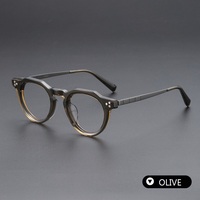 Nouveautés 23015 : Monture de lunettes rétro de haute qualité en acétate et titane pour lunettes optiques – Vente chaude en gros direct usine