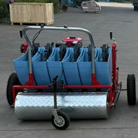 Machine agricole à essence pour la plantation d'ail, avec réglage de la distance entre les rangs et entre les semences, équipement de semis d'ail multi-rangs personnalisable