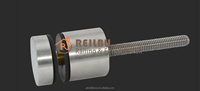 Reilbu Garde-corps en verre sans cadre en acier inoxydable au design moderne pour escalier avec façade/montage latéral