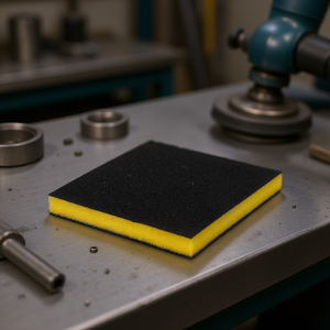 Feuille d'éponge abrasive Fervi 100x100mm haute résistance pour le polissage des métaux - Product Image 3