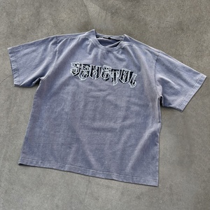 Camisetas Vintage de Manga Corta de 300 g/m², Cuello Redondo Personalizado, Fabricante de Camisetas de Peso Pesado, Camisetas Extra Grandes con Lavado Ácido para Hombre - Product Image 1