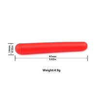 Boîte cylindrique droite de rangement pour tabac, conteneur d'herbe, petit tube de stockage en plastique avec couvercle, 97mm, 5 pièces