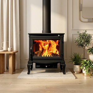 Stufa <span class=keywords><strong>a</strong></span> <span class=keywords><strong>Legna</strong></span> in Ghisa ad Alta Efficienza Termica, Stile Antico, Grande Caminetto <span class=keywords><strong>per</strong></span> Riscaldamento - Product Image 3