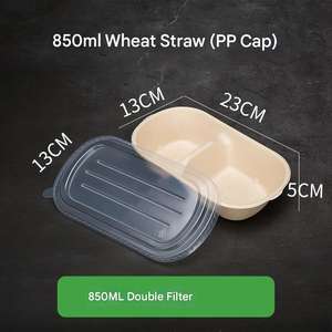 Wholesale 750ml 1000ml 1500ml Biodegradable <b>Lunch</b> <b>Box</b> with PET Lid Single Compartment Bagasse Food Container for Catering - Product Image 6
