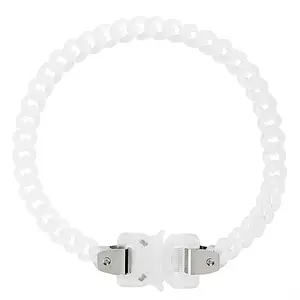 Collar de cadena acrílica transparente para hombre y mujer, gargantilla de estilo Hip Hop con personalidad, accesorios para parejas