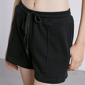 Pantalones cortos de Cintura elástica de ajuste relajado 360GSM 100% algodón French Terry para estilo informal sin esfuerzo de mujer - Product Image 3