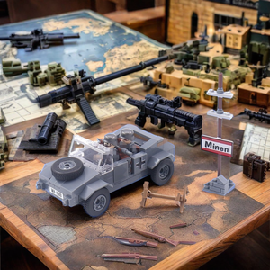 ชุดตัวต่อแบบจำลองอาวุธทหารสงครามโลกครั้งที่ <span class=keywords><strong>2</strong></span> ยานพาหนะทหาร ประกอบเอง ของเล่นตัวต่อ พร้อมทหาร <span class=keywords><strong>2</strong></span> นาย - Product Image 4