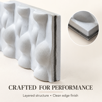 Panneau acoustique 3D en fibre de polyester pour mur, art mural paramétrique, sculpture acoustique 3D