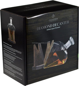 750ml 700ml 1000ml bouteille de décanteur de vin en verre en forme de diamant de luxe pour liqueur X.O whisky rhum Bourbon vodka <span class=keywords><strong>tequila</strong></span> - Product Image 2