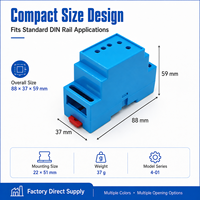 Boîtier de raccordement électronique en plastique IP54 pour rail DIN, 83*37*59mm, avec bornier, finition brillante, LK-DR60a