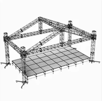 Sistema de escenario portátil cuadrado DRGE Silver de 3m/1m/2m, de aleación de aluminio 6061-T6, con sistema de montaje rápido y capacidad de carga de 100 kg.