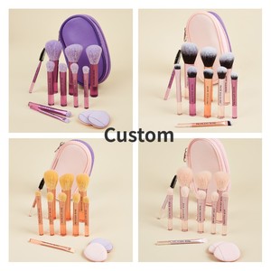 Vente en gros de 10 mini ensembles de pinceaux de maquillage avec manche en aluminium outils de voyage portables pour ombre à paupières et poudre pour l'application de correcteur - Product Image 6