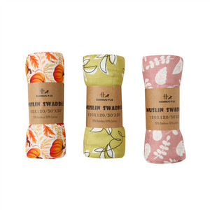 Coperte Avvolgenti Fascianti in Mussola di Cotone di Bambù Biologico a Doppia Garza con Stampa Personalizzata all'Ingrosso per Neonati - Product Image 4