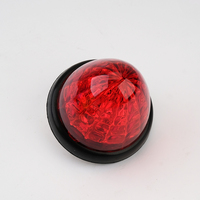 Nouveau Feu de Position Latéral LED pour Camion Remorque, Rouge Transparent Classique, Type Pastèque, à Montage en Surface