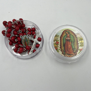 6mm rosso bianco profumato perlina cattolica rosario vergine maria con rosario santa maria rosario rosario Guadalupe - Product Image 2