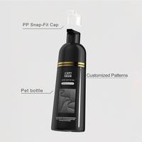 Flacon de soin de la peau en plastique PET avec pompe à lotion 2-en-1 à double compartiment pour coloration capillaire et shampoing, 200 ml, 300 ml, 400 ml, logo personnalisé
