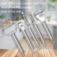 Kingwise Huis En Keuken Roestvrij Staal Handheld Fruit En Groentesnijder Set Metalen Meloen Schaaf Keuken Gereedschap