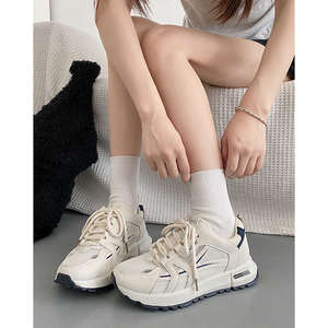 Zapatillas deportivas retro 2026: Novedad con suela gruesa, súper populares, blancas, transpirables para amortiguación, estilo primavera para caminar. - Product Image 5