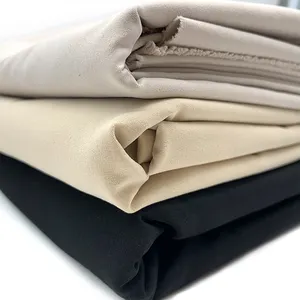 100% Polyester fabric T400 Plain weave cloth Woven plain cotton imitation stretch silk cotton feel fabric