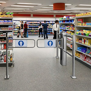 Joystick de porte d'entrée de supermarché, bouton-poussoir manuel voie, contrôle d'accès, barrière en acier inoxydable 304, balançoire de porte - Product Image 5