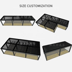 Pérgola Moderna de Aluminio con Persianas Eléctricas Blancas, de Alta Gama, para Villas de Lujo, Refugio junto a la Piscina - Product Image 6