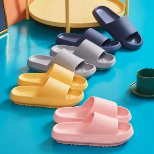 사용자 정의 디자이너 여름 구름 침실 남성 베개 슬라이드 여성 신발 실내 에바 홈 슬리퍼