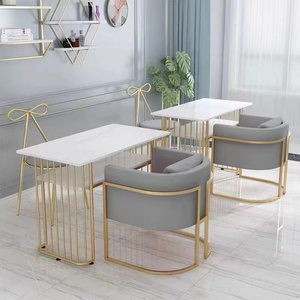 Cheap Luxury pink Professional Equipment Manicure Desk Client <b>Table</b> for <b>Nail</b> Beauty Salon Furniture <b>Nail</b> <b>Tables</b> and Chairs Sets - Product Image 2