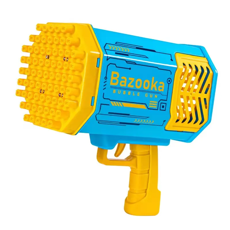 Plastic 69 Gat Bazooka Bubble Pistool Met Lichten Bubble Speelgoed Pistool Oplaadbare Bubble Machine Kinderen Speelgoed