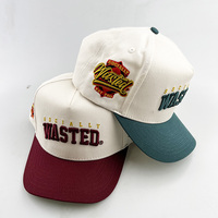 Gorra de Béisbol de Sarga de Algodón Bicolor al por Mayor, Gorras Trucker con Logotipo Bordado 3D Personalizado, Gorras Snapback Deportivas Vintage para Hombre