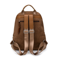 Sac à dos mini en velours côtelé pour femmes et filles, design tendance, décontracté, pour l'école