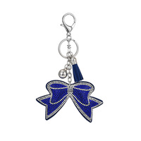 Porte-clés en peluche créatif avec nœud papillon et strass, style Ins, pendentif de sac, chaîne de téléphone pour femme, petits accessoires, produit transfrontalier très vendu