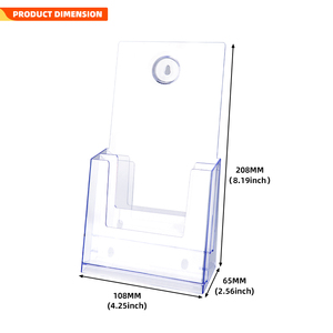 Porte-brochures en plastique acrylique, porte-brochures en acrylique Porte-cartes transparent, porte-cartes, magazines - Product Image 1