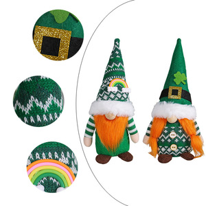 DAMAI Poupée en peluche Gnome sans visage Arc-en-ciel Trèfle porte-bonheur Leprechaun Tomte Elfe pour la Saint-Patrick, Décoration d'étagère pour Fête et Festival - Product Image 5