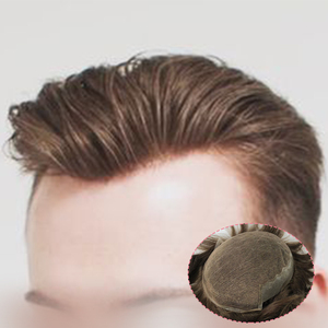 EMEDA OCT Men Toupee Swiss Lace Frontal and Side PU Base <strong>Hair</strong> Piece Remy <strong>Hair</strong> Replacement Male Capillary System Unit with <strong>Clip</strong>