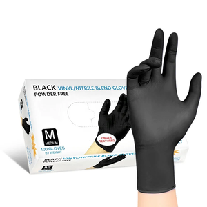 Guantes de mezcla de vinilo de nitrilo desechables sin polvo y látex azul blanco para limpieza del hogar cocina - Product Image 4