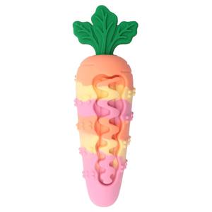 2026 Carrot Silicone Dog Chew <b>Toy</b> - Squeaky, Durable Teething Stick <b>for</b> Boredom Relief & Training - Product Image 5