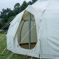 Grande tente cloche Lotus de 28 m² en toile imperméable pour glamping, événements extérieurs, mariages 4m 5m 6m