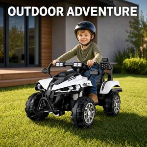 Véhicule tout-terrain électrique pour enfants, voiture à pédales pour garçons et filles, jouet pour le plaisir en plein air, <span class=keywords><strong>quad</strong></span> ATV avec absorption des chocs et lecteur de musique - Product Image 2