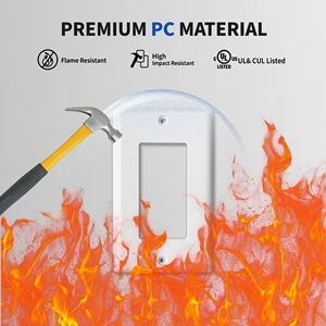 Pour <span class=keywords><strong>plaque</strong></span> murale LD-7101 de Style américain certifié UL 1-Gang interrupteur unipolaire couvercle de sortie PC Durable pour un usage domestique norme américaine - Product Image 5
