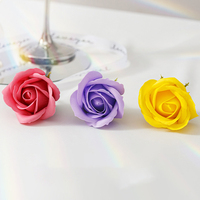 Vente en gros d'usine, 50 pièces/boîte, têtes de roses en savon, boîte cadeau, roses parfumées longue durée, décoration florale pour mariage, fête, Saint-Valentin