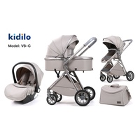 Poussette Bébé Double Kidilo 2-en-1 Paysage Élevé pour Enfants, Outil de Promenade avec Panier pour Dropshipping Transfrontalier