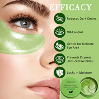 Coussinets de gel pour les yeux de marque privée estompent les cernes éliminant les rides hydratant et rafraîchissant le masque pour les yeux en hydrogel Matcha
