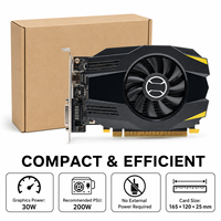 Carte graphique GT1030 4 Go GDDR5 64 bits avec refroidissement par ventilateur / sorties DVI/VGA PCI Express pour PC de bureau et jeux - Nouveau