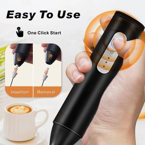 Mousseur <span class=keywords><strong>à</strong></span> <span class=keywords><strong>lait</strong></span> rechargeable, mélangeur de boissons portatif, mousseur <span class=keywords><strong>électrique</strong></span> pour café avec <span class=keywords><strong>fouet</strong></span> en acier inoxydable <span class=keywords><strong>à</strong></span> 3 vitesses - Product Image 5