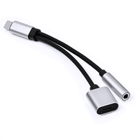 Câble Audio Portable 2 en 1 Light-ning vers 3.5mm Casque AUX Audio Chargeur Jack Adaptateur Dongle Splitter pour iPhone