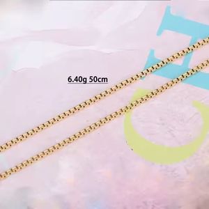 สร้อยคอแบบกล่องชุบทองคำขาว 18K ยี่ห้อซินฟลาย กันน้ำ ไม่หมอง ขายส่ง - Product Image 4